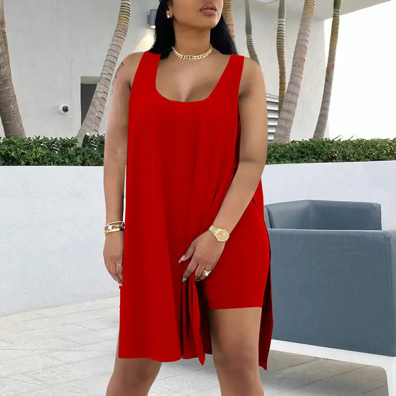 Isla™ - Stylish Sleeveless Dress with Shorts