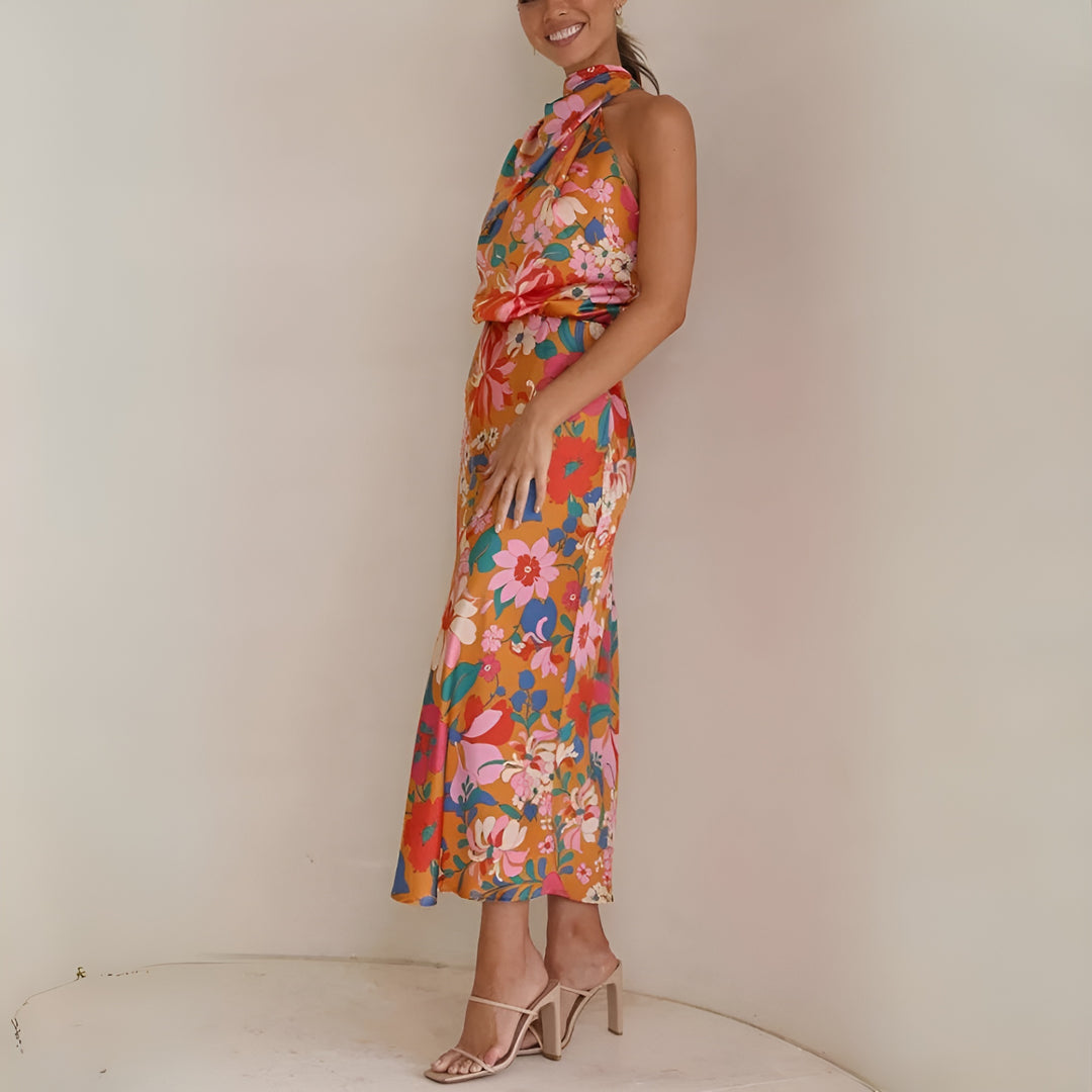 Tahlia™ - Elegant Floral Print Summer Dress