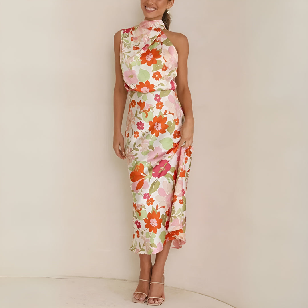 Tahlia™ - Elegant Floral Print Summer Dress