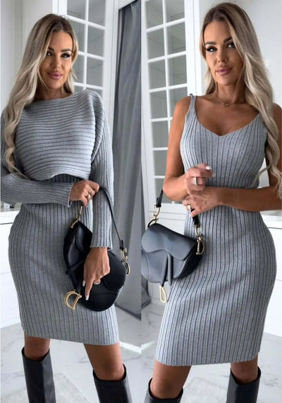 Tahlia™ - Stylish Two-Piece Set (Dress And Pullover)