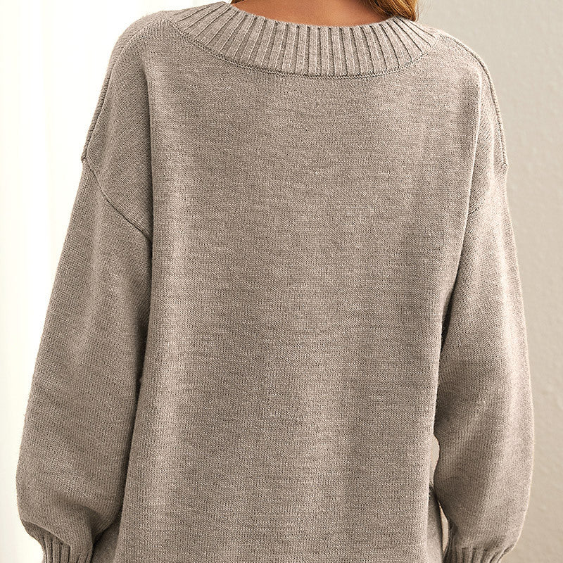 Freya - Deep V-Neck Soft Sweater