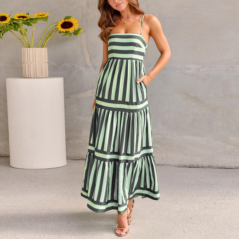 Mila™ - Stylish Striped Summer Maxi Dress
