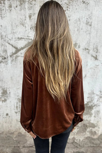 Evie™ - Elegant And Trendy Velvet Blouse