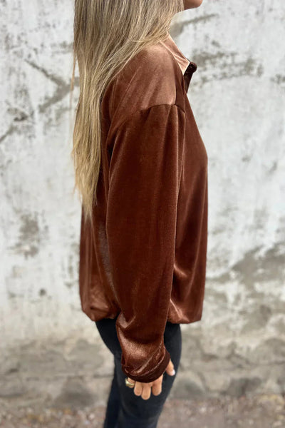 Evie™ - Elegant And Trendy Velvet Blouse