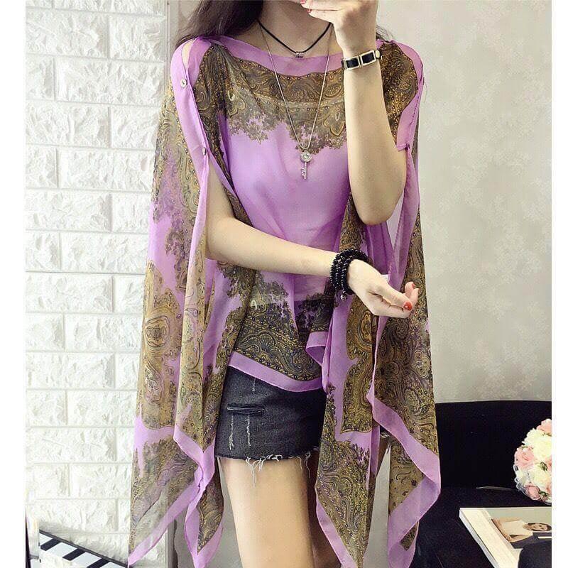 Violet™ - Versatile Sun Protection Chiffon Shawl