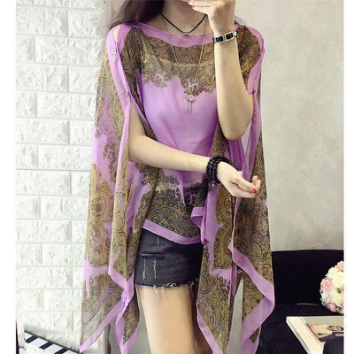Violet™ - Versatile Sun Protection Chiffon Shawl