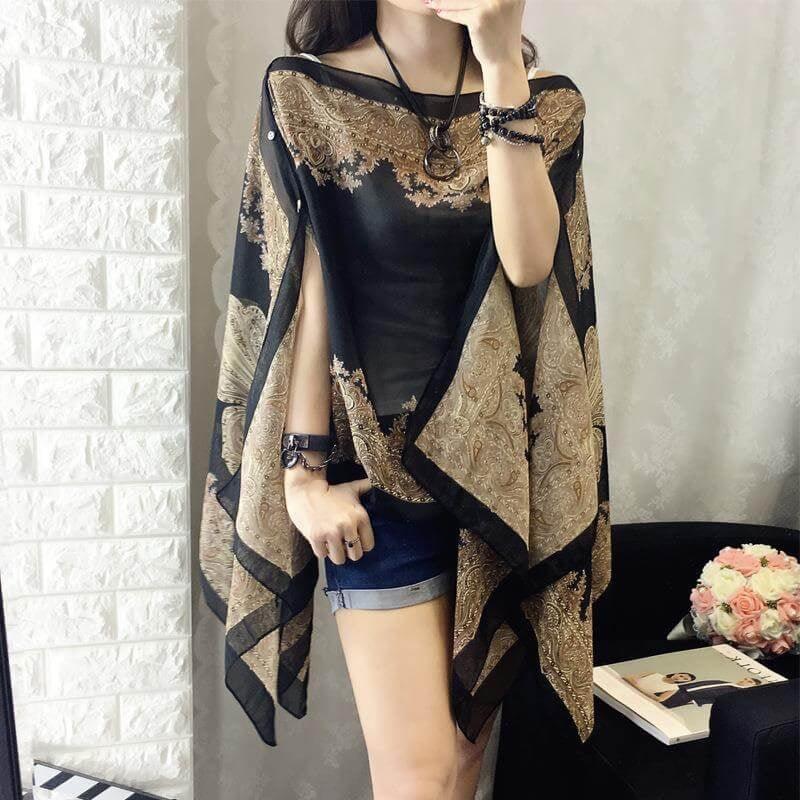 Violet™ - Versatile Sun Protection Chiffon Shawl