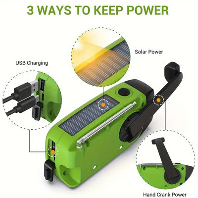 Emergency Hand Crank Radio With 2000 mAh Power Bank