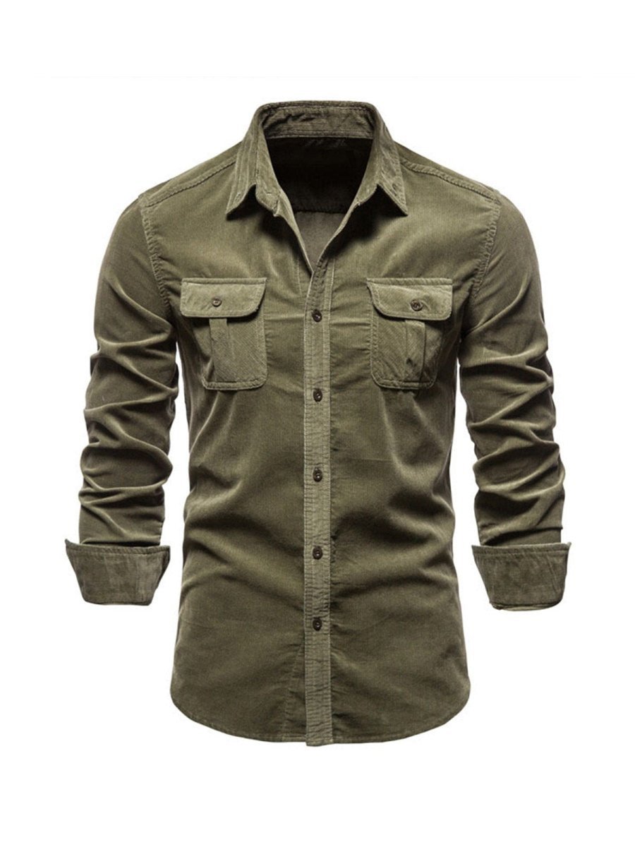 Alex™ - Classic Comfortable Multi-Pocket Corduroy Shirt