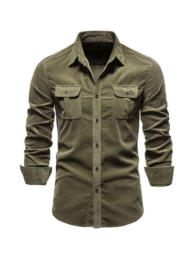 Alex™ - Classic Comfortable Multi-Pocket Corduroy Shirt