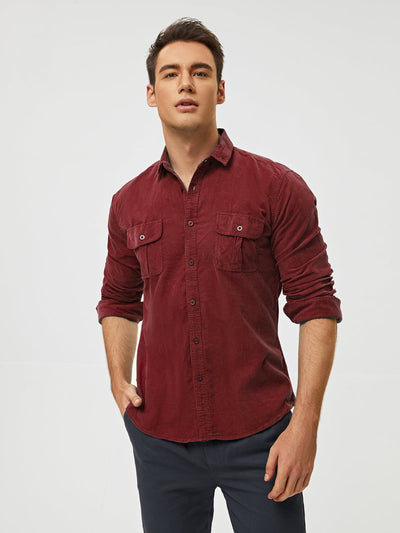 Alex™ - Classic Comfortable Multi-Pocket Corduroy Shirt