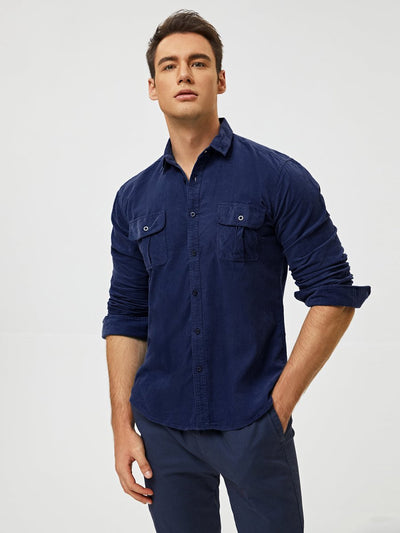 Alex™ - Classic Comfortable Multi-Pocket Corduroy Shirt