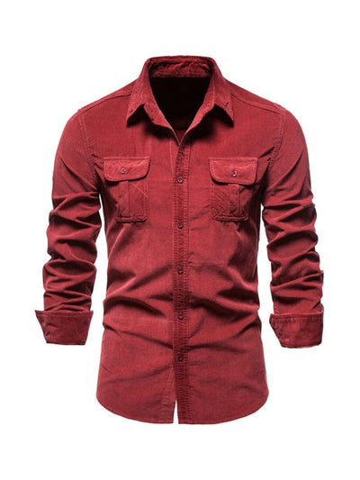 Alex™ - Classic Comfortable Multi-Pocket Corduroy Shirt