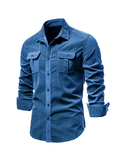 Alex™ - Classic Comfortable Multi-Pocket Corduroy Shirt