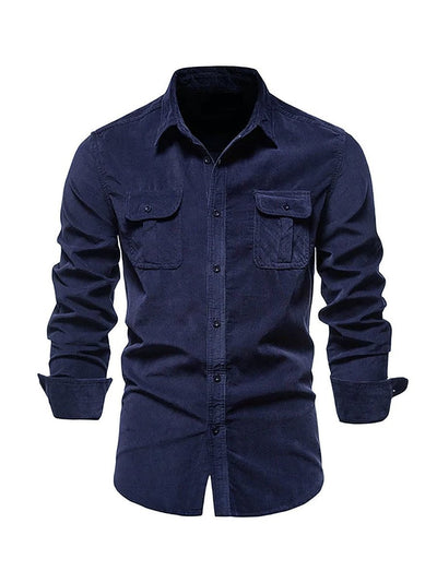 Alex™ - Classic Comfortable Multi-Pocket Corduroy Shirt