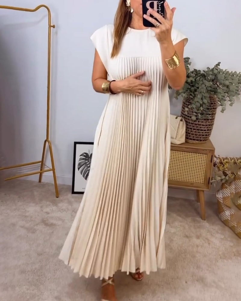 Mia™ - Elegant Pleated Summer Dress