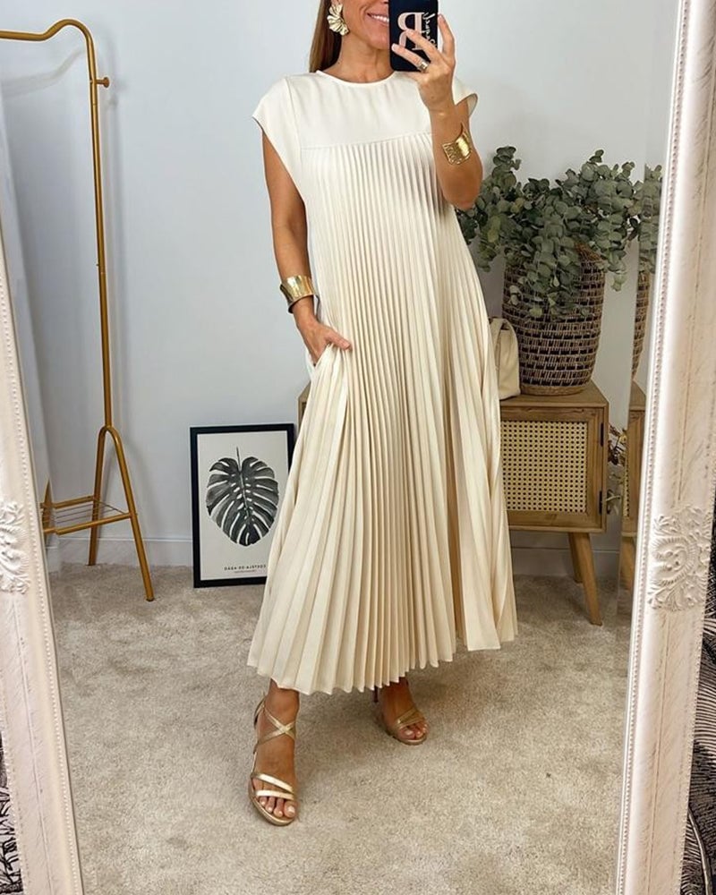Mia™ - Elegant Pleated Summer Dress