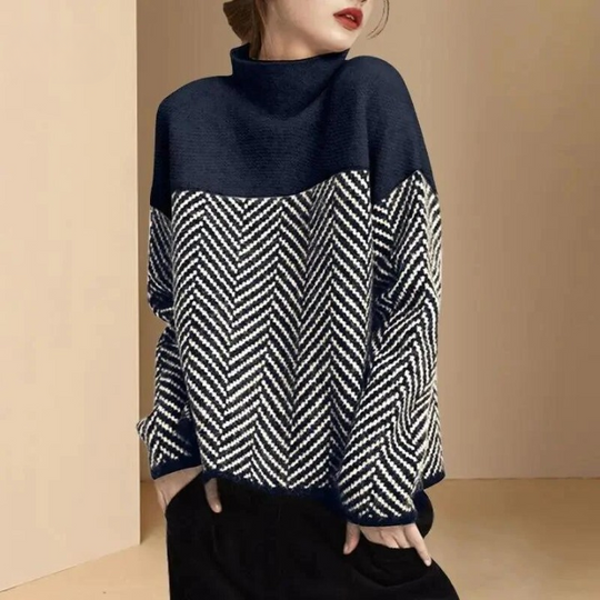 High Neck Cotton Soft Sweater