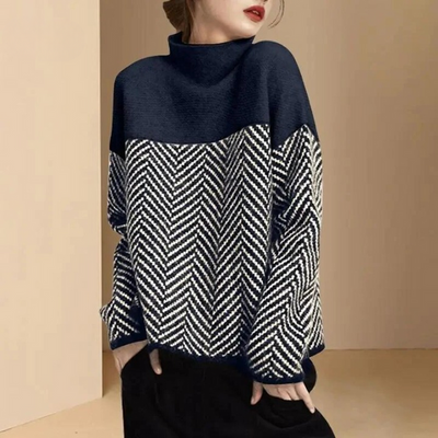 High Neck Cotton Soft Sweater