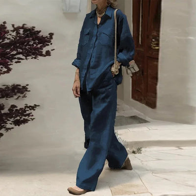 Ruby - Solid Cotton Linen 2 Piece Set