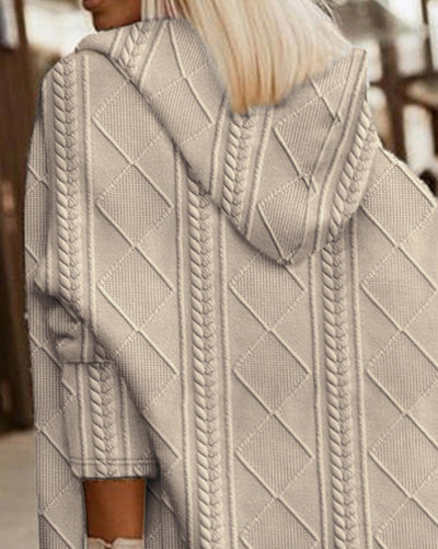 Audrey - Long Hooded Soft Cardigan