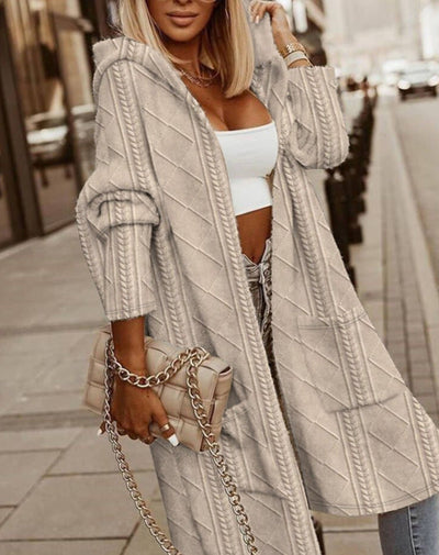 Audrey - Long Hooded Soft Cardigan