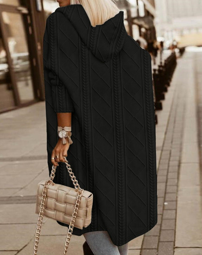 Audrey - Long Hooded Soft Cardigan
