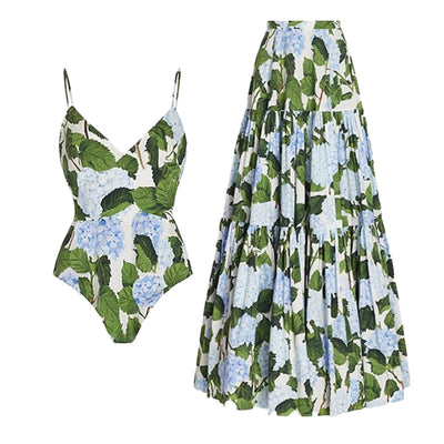 Hazel™ - Comfortable Swimsuit Two-Piece With Top And Skirt