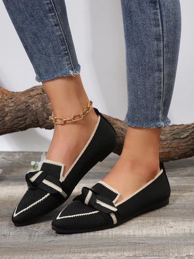 Sophie™ - Light Comfortable Loafers With Bow Tie