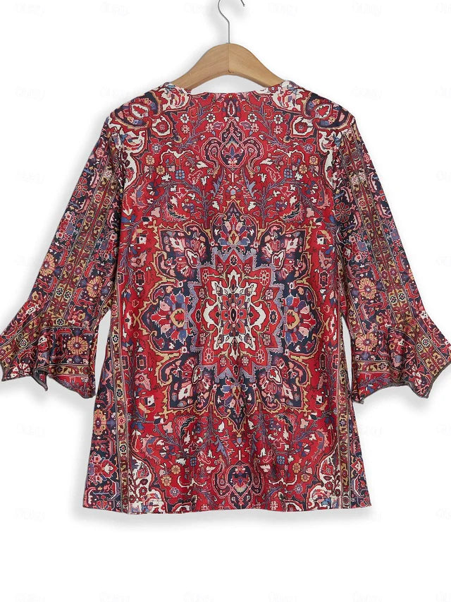 Ava™ - Boho Ruffle Vintage Blouse