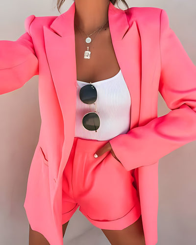 Olive™  - Stylish Blazer with Skirt Set