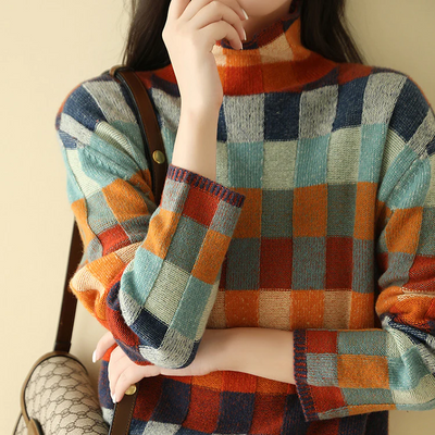 Olivia - Couture Patchwork Turtleneck