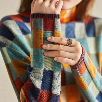 Olivia - Couture Patchwork Turtleneck