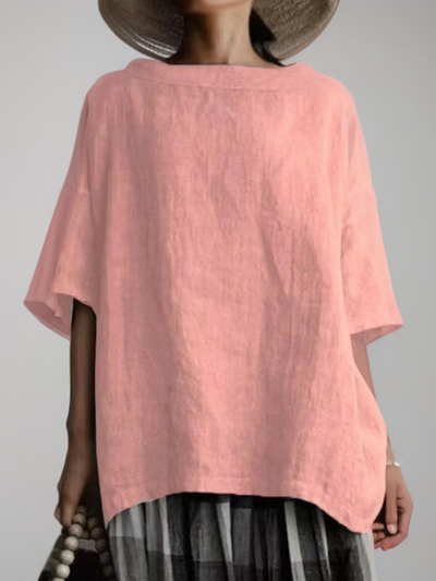 Violet™ - Vintage Oversized Boat Neck Tunic