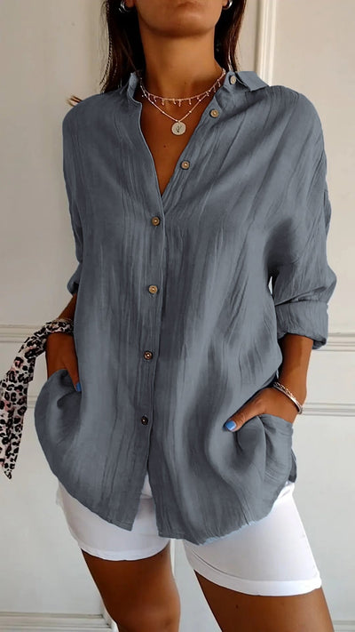 Matilda™ - Elegant Pleated Style Shirt