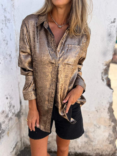 Evie™ - Chic Shimmer Shirt