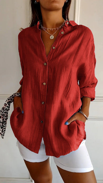 Matilda™ - Elegant Pleated Style Shirt
