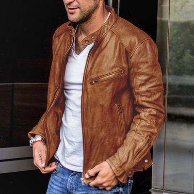 Hugo™ - Vintage Stand Collar Zipper Jacket