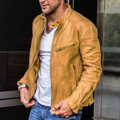 Hugo™ - Vintage Stand Collar Zipper Jacket