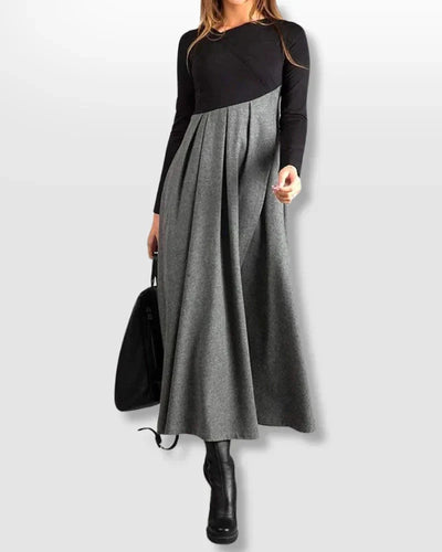 Violet™ - Elegant Two-Tone Dress