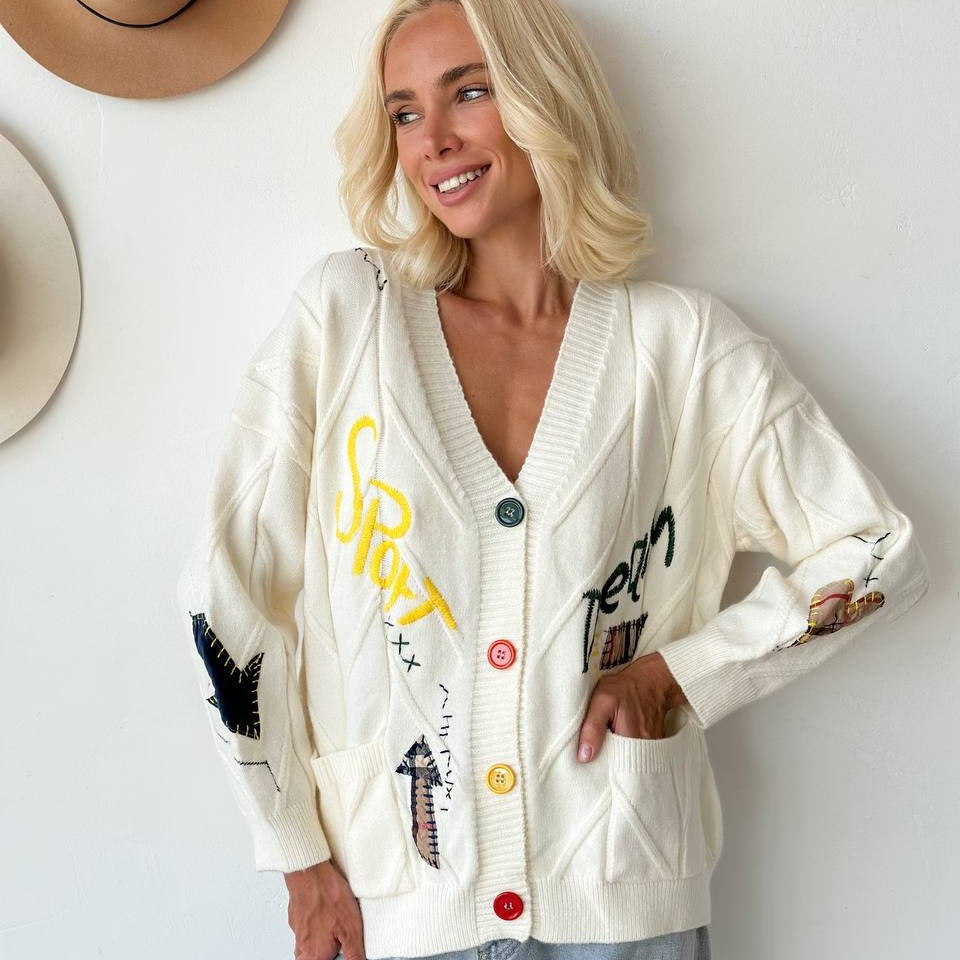 Matilda™ - Embroidered Knitted Cardigan