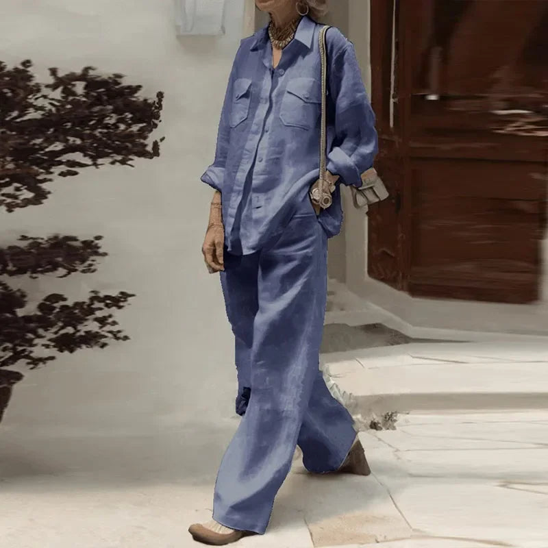 Ruby - Solid Cotton Linen 2 Piece Set