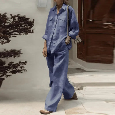 Ruby - Solid Cotton Linen 2 Piece Set