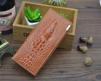 Matilda™ - Elegant RFID Wallet with Crocodile Embossing