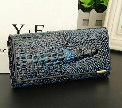Matilda™ - Elegant RFID Wallet with Crocodile Embossing