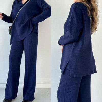 Tahlia™ - Comfortable V-neck Knitted Co-ord Set