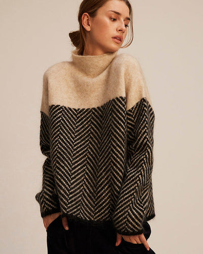 High Neck Cotton Soft Sweater