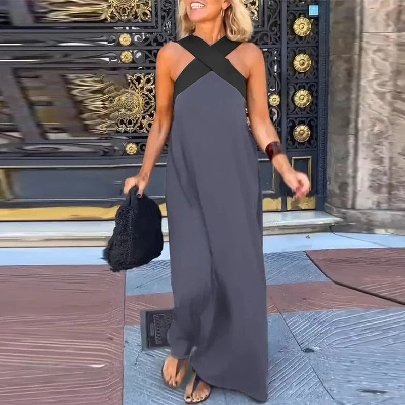 Hazel™ - Elegant Cross-Shaped Backless Dress