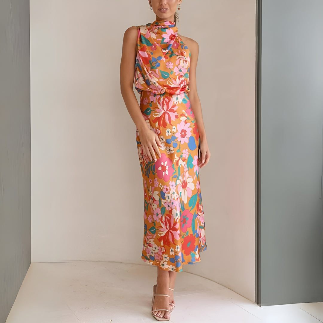 Tahlia™ - Elegant Floral Print Summer Dress